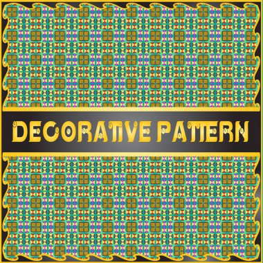 Renkli dekoratif geometrik desen arka plan