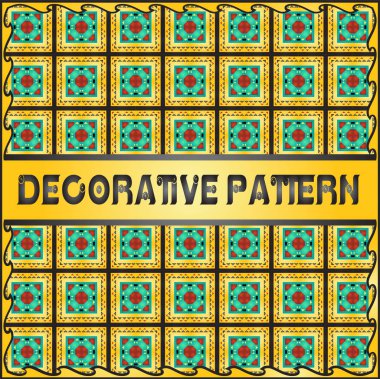 Renkli dekoratif geometrik desen arka plan