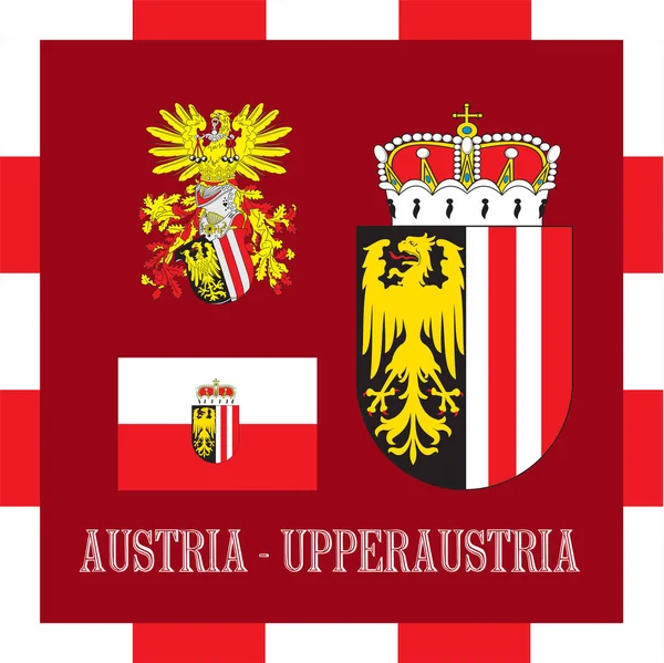 Fähnrich von Oberraustrien - Österreich — Stockvektor