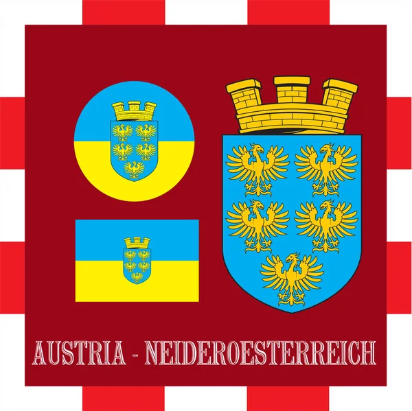 Fähnrich Neideroesterreich - Österreich — Stockvektor