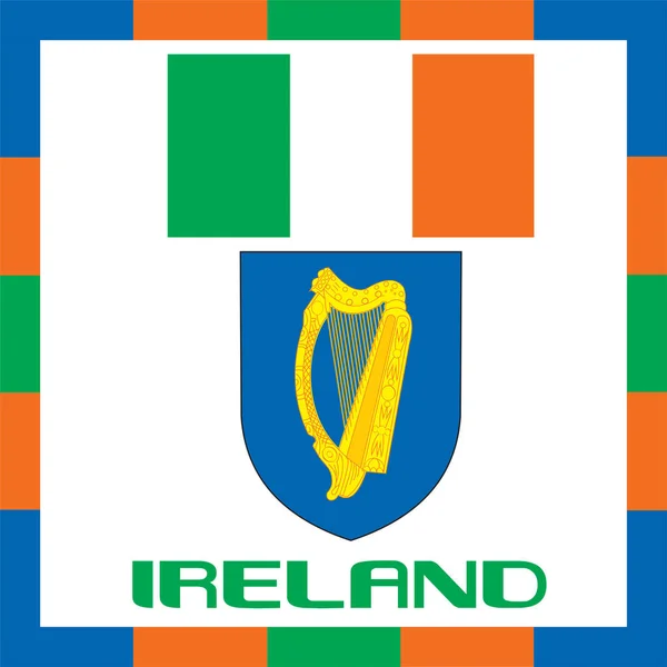 Le insegne governative ufficiali dell'Irlanda — Vettoriale Stock