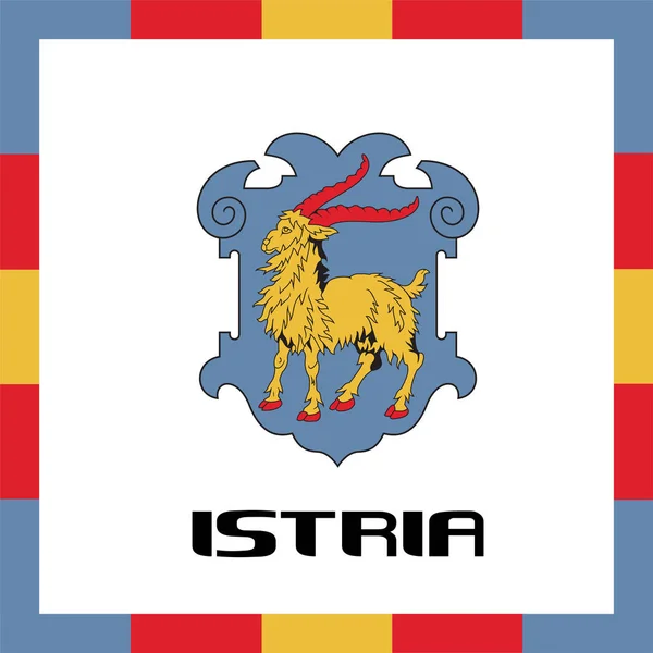 Fähnrich der Regierung von Istrien — Stockvektor