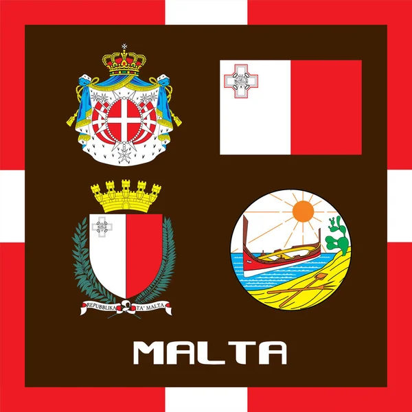 Fähnrich der Regierung von Malta — Stockvektor