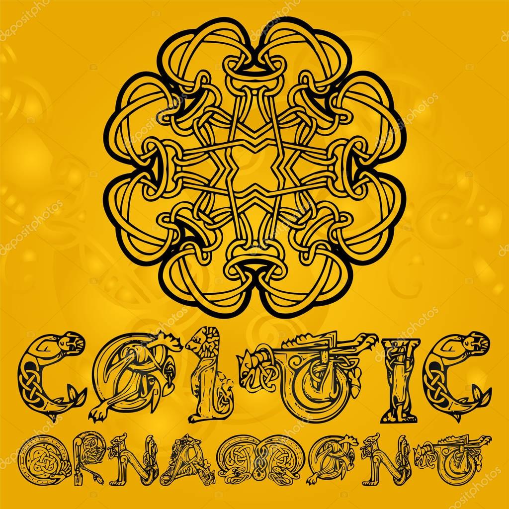 Celtic decorative ornament for historical designs