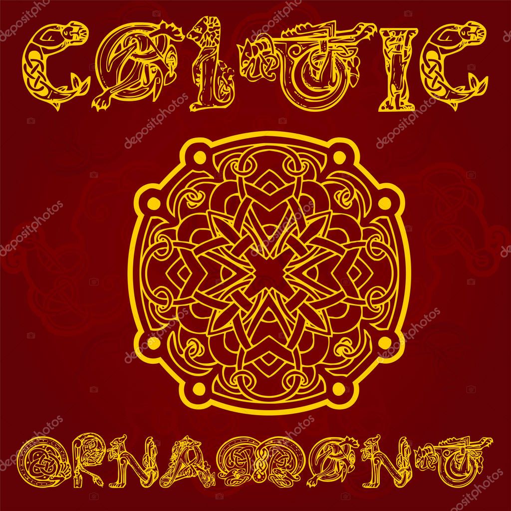 Celtic decorative ornament for historical designs