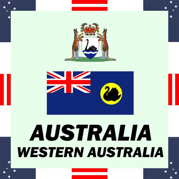 Official government elements of Australia - Western Australia — Stock Vector