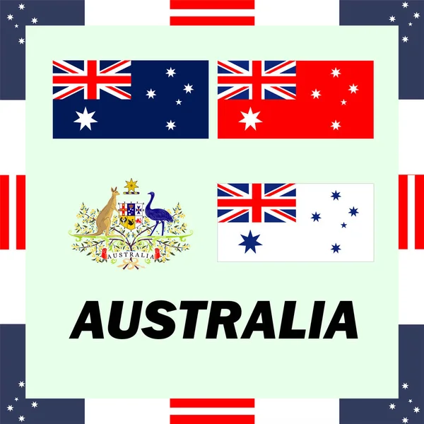 Regeringens officiella delar av Australien — Stock vektor
