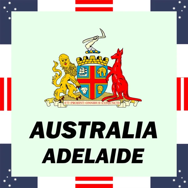 Elementos oficiales del gobierno de Australia - Adelaida — Archivo Imágenes Vectoriales