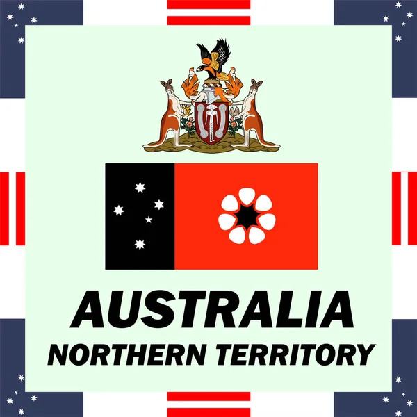 Elementen van de officiële regering van Australië - Noordelijk Territorium — Stockvector