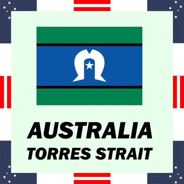 Elementen van de officiële regering van Australië - Straat Torres — Stockvector