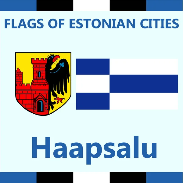 Bandeira da cidade estoniana Haapsalu —  Vetores de Stock