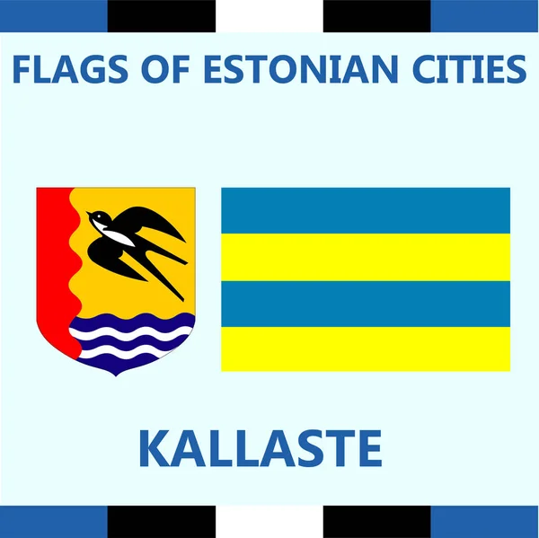 Bandeira da cidade estoniana Kallaste —  Vetores de Stock