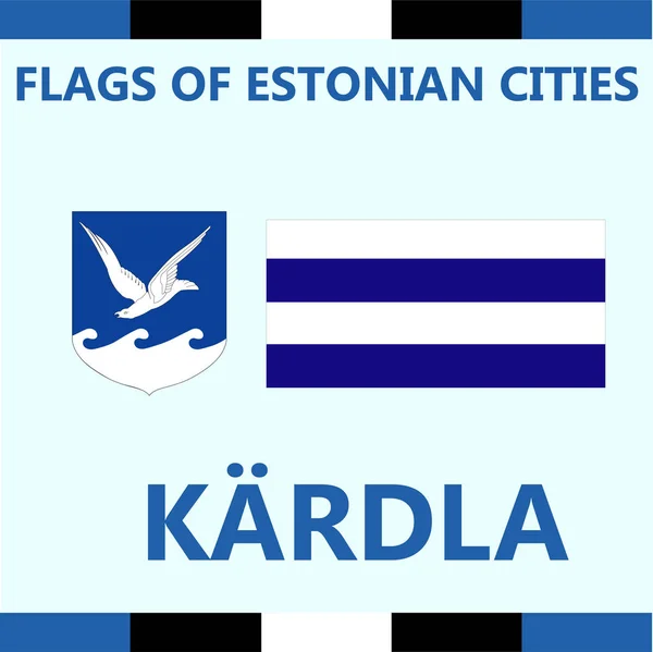 Bandeira da cidade estoniana Kardla —  Vetores de Stock