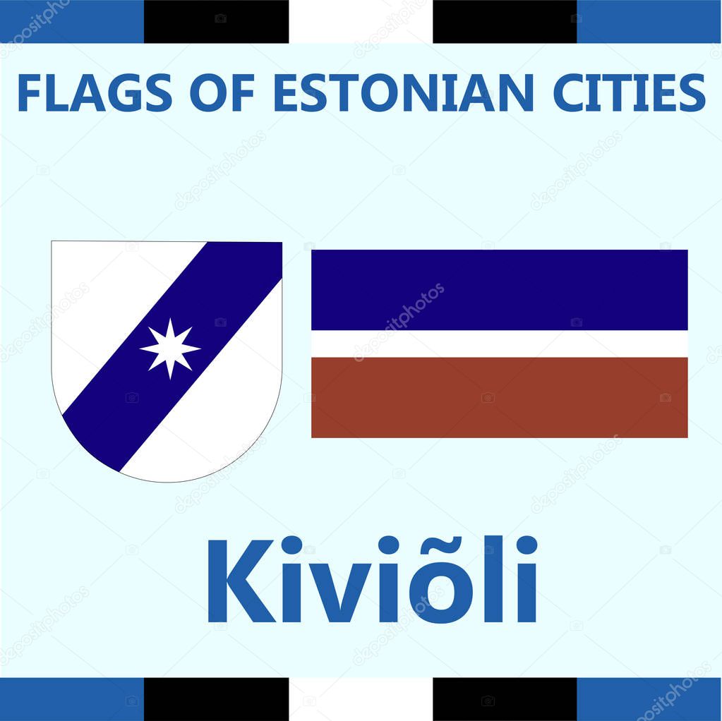 Flag of Estonian city Kivioli