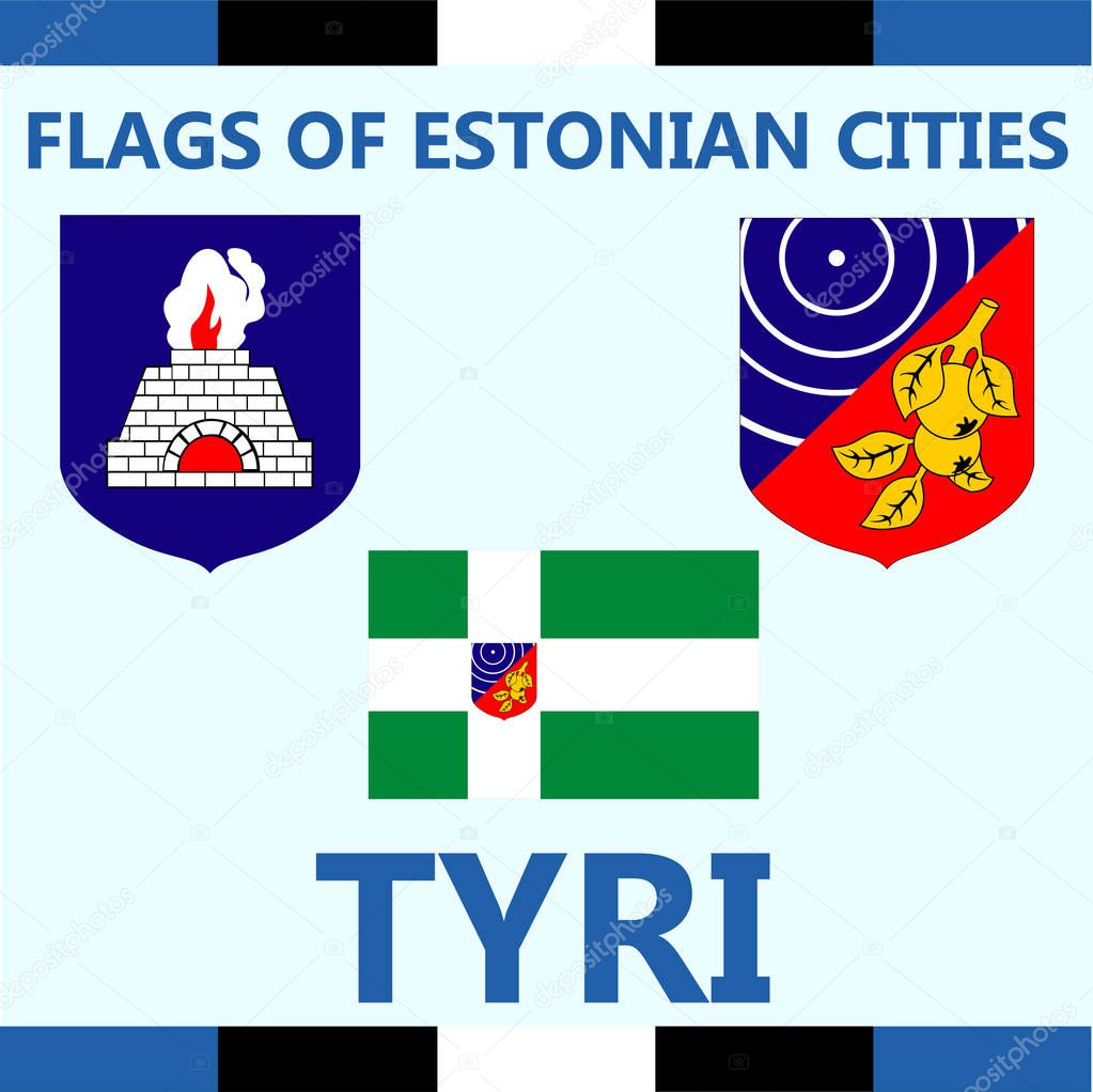 Flag of Estonian city Tyri