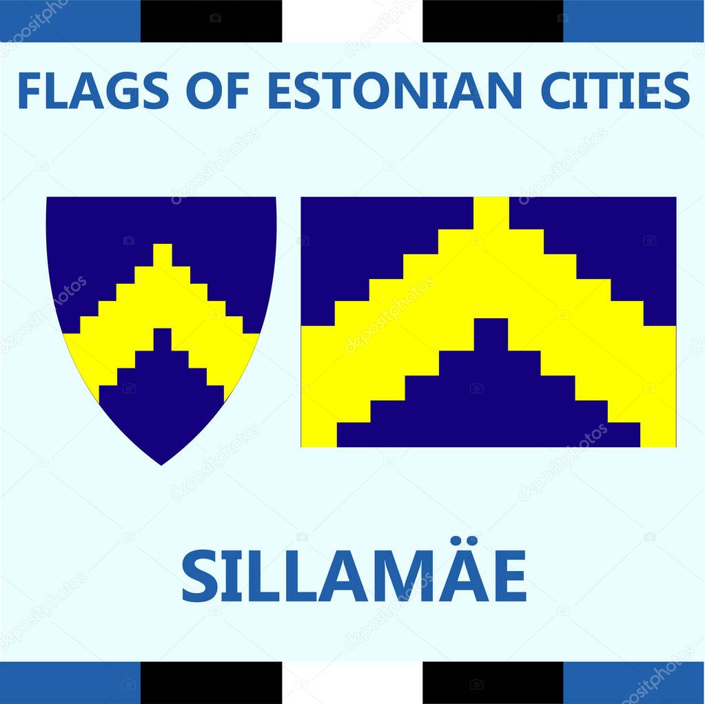 Flag of Estonian city Sillamae