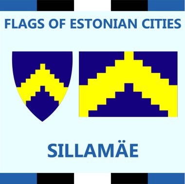 Estonya şehir SILLAMAE bayrağı