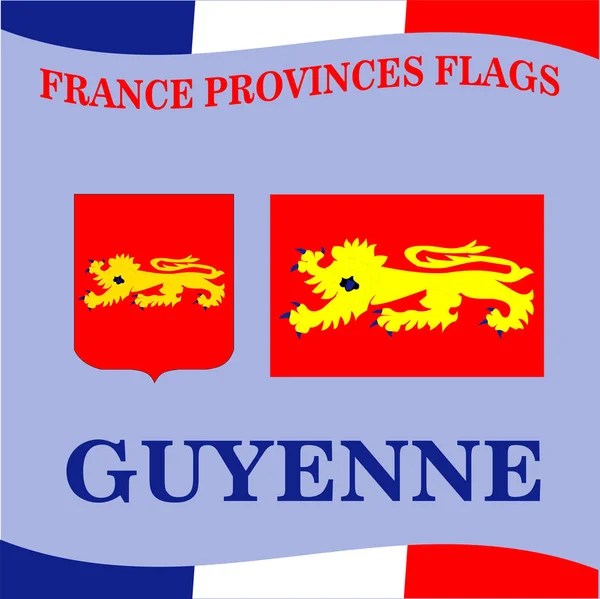Flagge der französischen Provinz Guyenne — Stockvektor