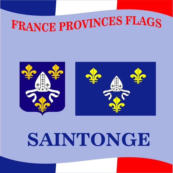 Fransız il Saintonge bayrağı — Stok Vektör