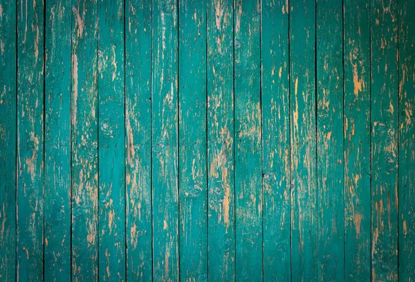 Parede de madeira velha textura pintada verde — Fotografia de Stock