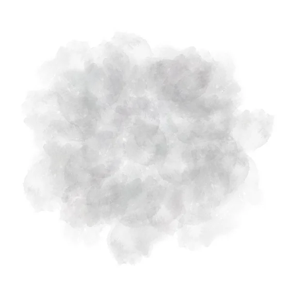Akvarell blobs, isolerad på vit bakgrund. Neutrala grå akvarell fläckar. — Stockfoto