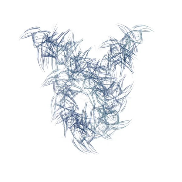 Abstrato mão desenhado rabiscar doodle textura padrão caos isolado no fundo branco — Fotografia de Stock