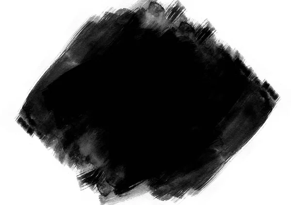 Aquarel zwarte penseelstreken borstel lijn kleur textuur met ruimte voor uw eigen tekst — Stockfoto