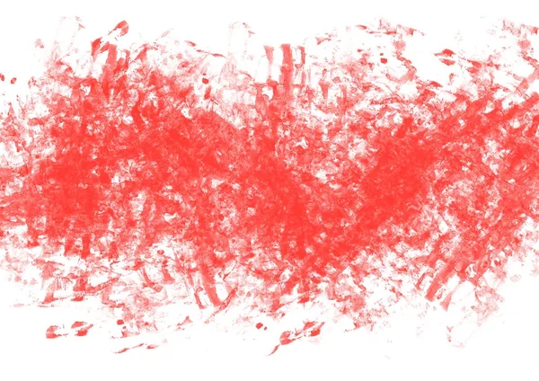 Pennellate di granatina rossa su sfondo bianco — Foto Stock