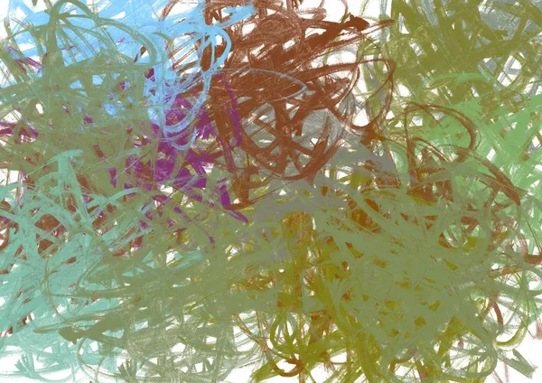 Tamponi colorati caotici. Sfondo astratto spirale — Foto Stock