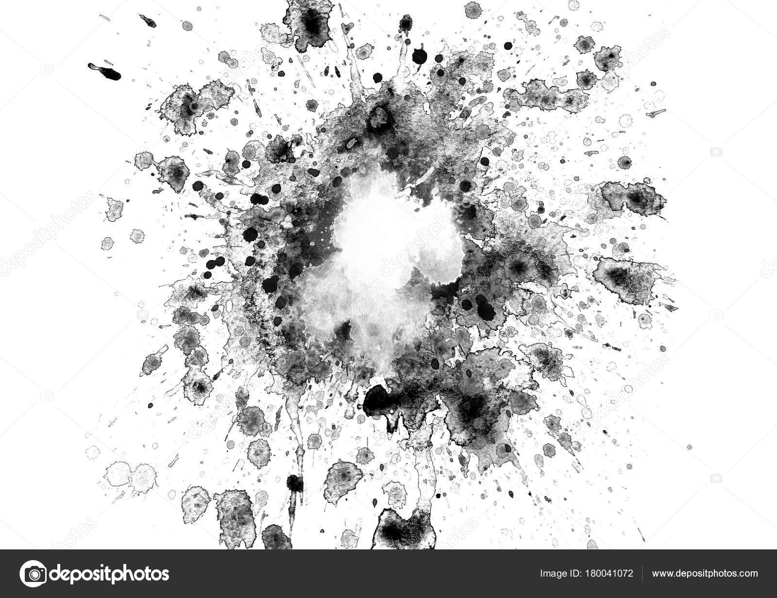 Abstract Black And White Watercolor Paint Splash Isolated On White  Background. Stock Photo, Picture and Royalty Free Image. Image 205116417.