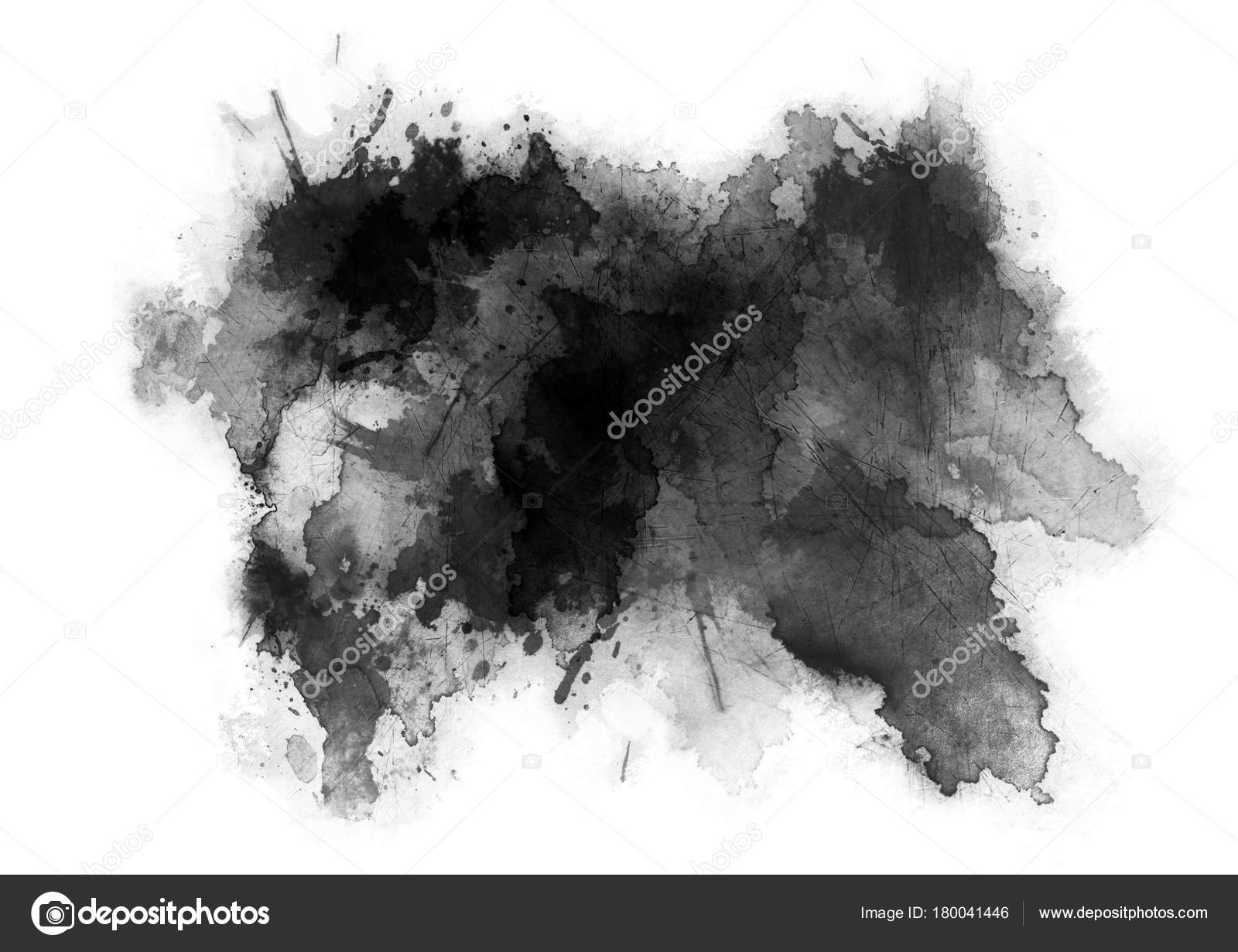 Black On White Watercolor Paint Water Stock Photo 1094722757