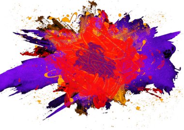 Beyaz bir arka plan üzerinde renkli arka plan boyama suluboya