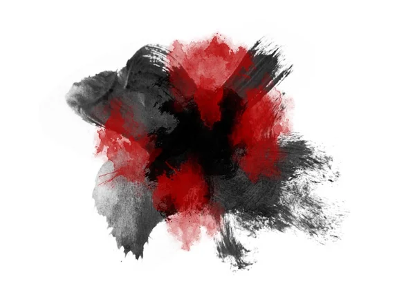 Grunge negro rojo borgoña acuarela fondo - con espacio para su diseño — Foto de Stock