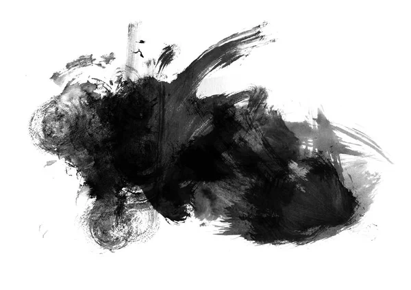 Акварельна фарба чорні штрихи пензля текстура кольору штриха з простором для вашого власного тексту — стокове фото