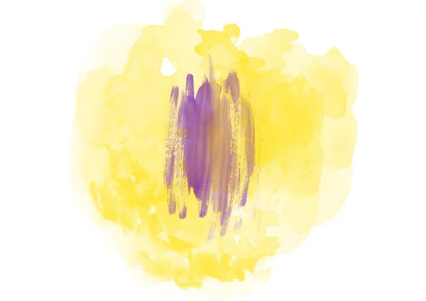 Amarelo traços aquarela abstratos, pode ser usado como fundo — Fotografia de Stock