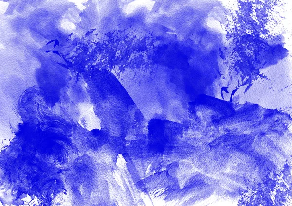 Coloré saturé fond bleu aquarelle éclaboussure. Élément artistique design pour bannière, impression, modèle, couverture, décoration — Photo