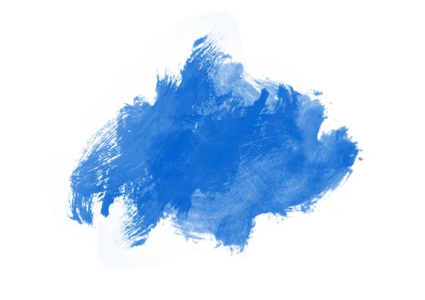 Tache de fond bleu aquarelle avec peinture aquarelle et coups de pinceau — Photo