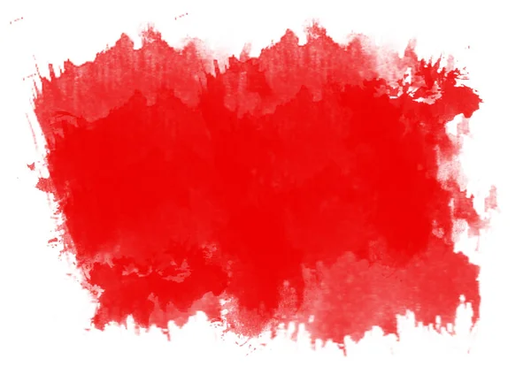 Coups de pinceau aquarelle rouge avec espace pour votre propre texte — Photo