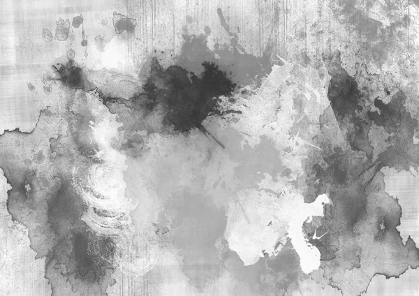 Abstrakte Schwarz-Weiß-Aquarell Licht gemalten Hintergrund oder Textur. Nahaufnahme. Stockbild