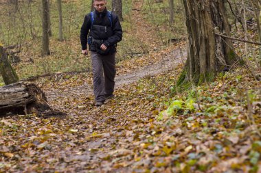 bir orman yolu üzerinde ayakkabı ayaklarda