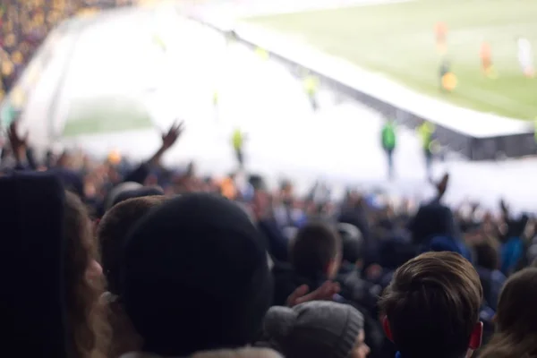 Estádio de apoio à equipe no inverno — Fotografia de Stock