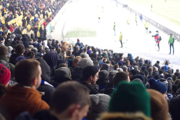 Estádio de apoio à equipe no inverno — Fotografia de Stock