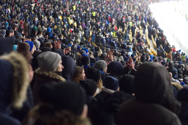 Stadion yang mendukung tim di musim dingin — Stok Foto