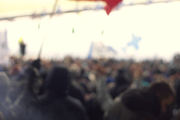 Фон стадиона, изображение не в фокусе
