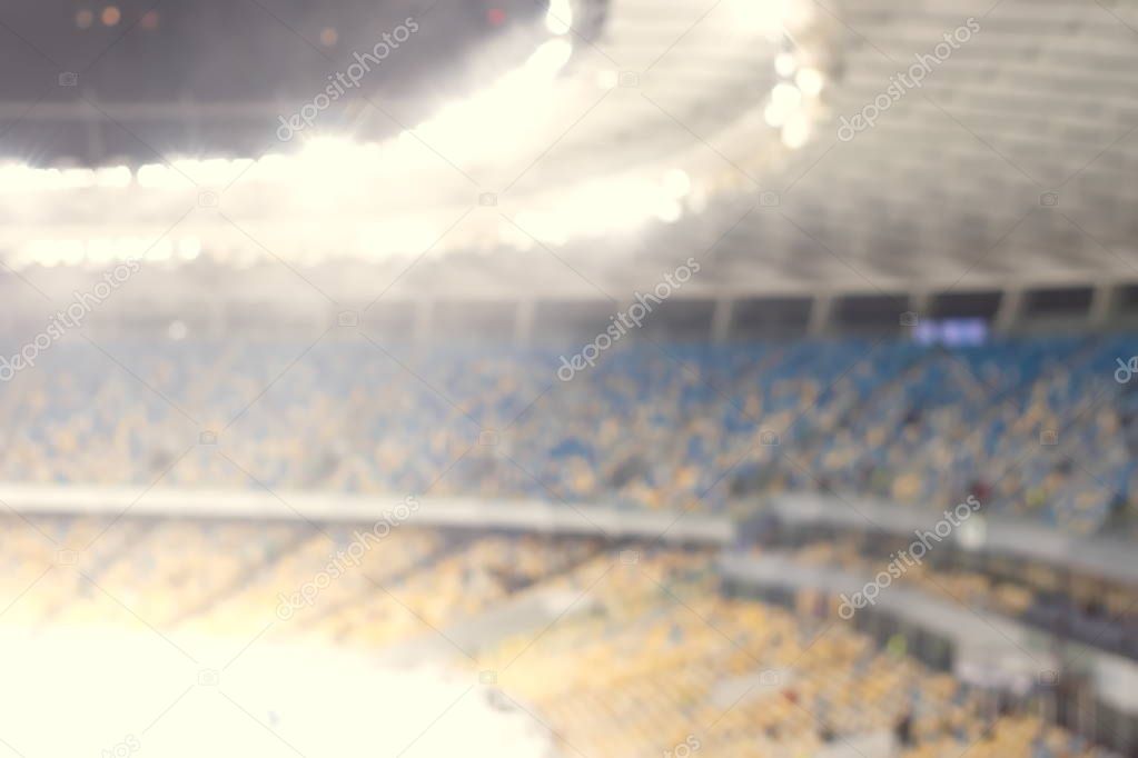 Background of the stadium, the image is not in focus