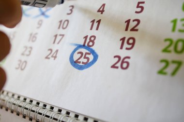 Masaüstü takvim, işareti işaretler işaretler.