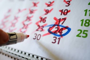 Masaüstü takvim, işareti işaretler işaretler.