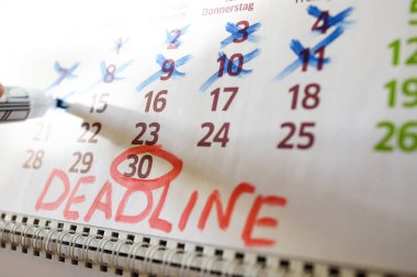 Masaüstü takvim, işareti işaretler işaretler.