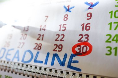 Masaüstü takvim, işareti işaretler işaretler.