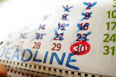 Masaüstü takvim, işareti işaretler işaretler.